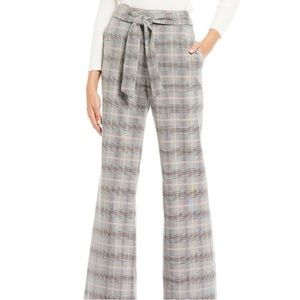 ANTONIO MELANI✨Lila wide leg work pants plaid tie belt